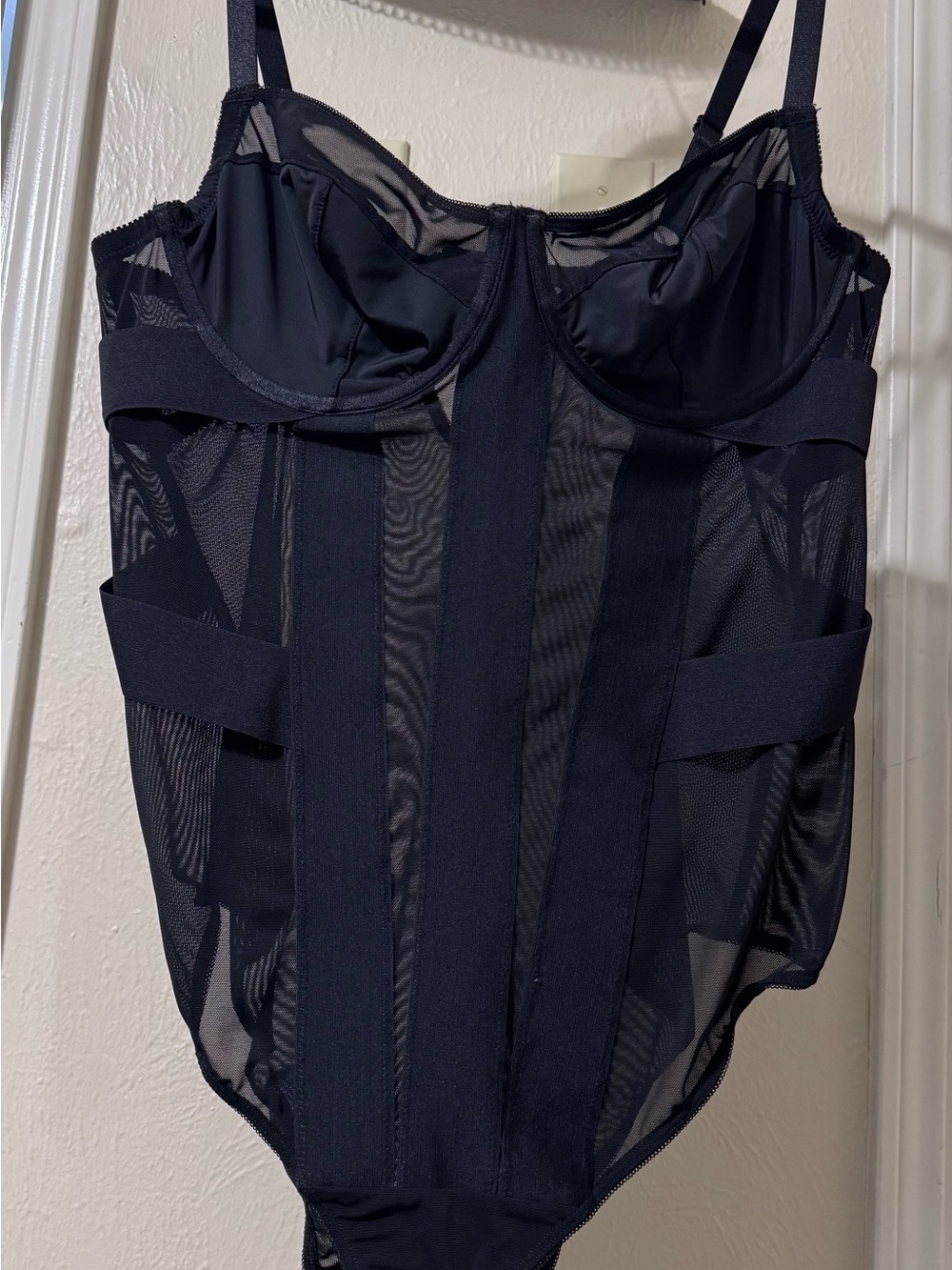 Torrid Curve Size 1 NWOT Black Sheer Panel Underwire Bodysuit